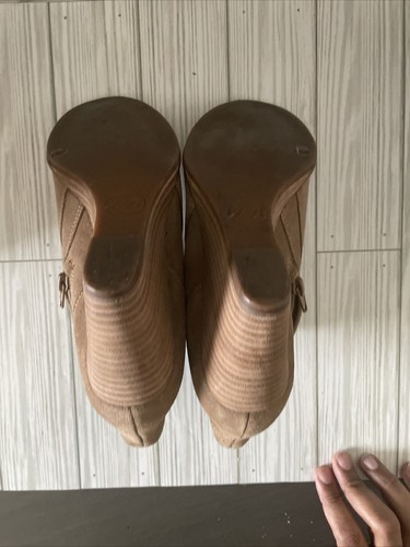 Lucky Brand Damen-Stiefeletten hellbraun aus Wildleder mit Keilabsatz Größe 6,5 - Bild 12 von 15