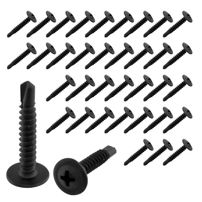 #ad #ad 200x Black Phosphate Phillips Wafer Head Self Tapping Drilling Screws 1quot; inch $8.89