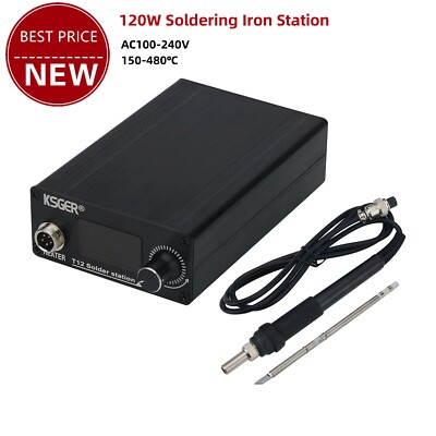 KSGER T12 STM32 V2.1S 120W Soldering Station Soldering Iron Station w/Tip 1.3-in