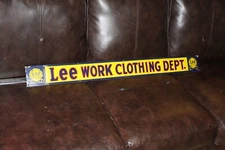 RARE LEE WORK CLOTHING STORE DISPLAY DEALER SIGN WEAR DENIM OVERALLS GAS OIL