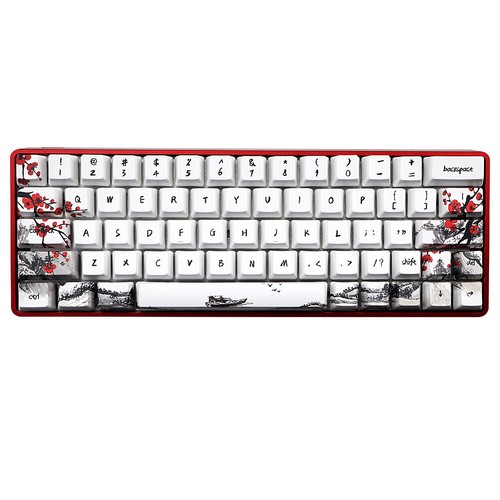 Plum Blossom dye subbed 71 Keys OEM Profile Keycap Korean JP For GK61 GK64 - Picture 7 of 12