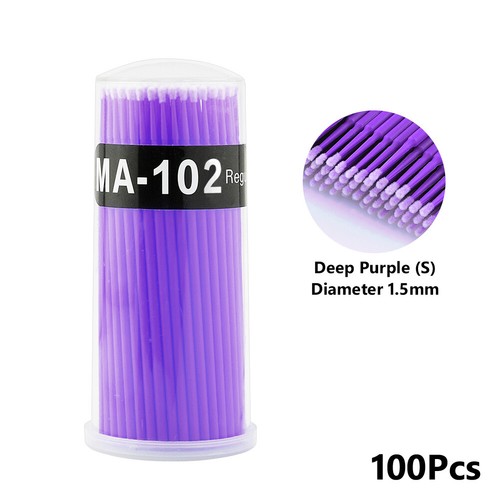 DISPOSABLE MINI APPLICATOR BRUSH STICK EYELASH EXTENSION DENTAL SWABS 100PCS 14 - Picture 15 of 16