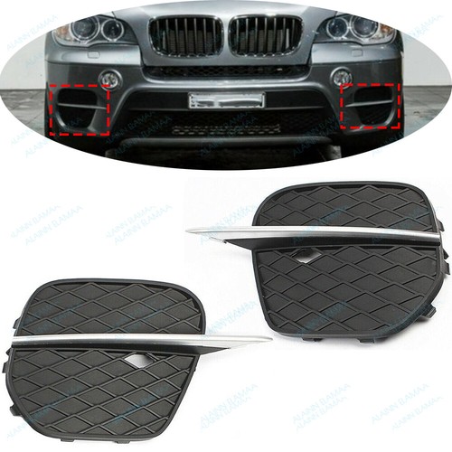 4pcs Front Bumper Outer Closed Bezel Cover Grille Trim For BMW X5 E70 2011-2013 - Bild 1 von 8