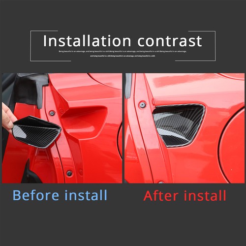 Carbon fiber Look Cover Trim Body Door Handle Bowl for Corvette C7 2014-2019 - Foto 2 di 12