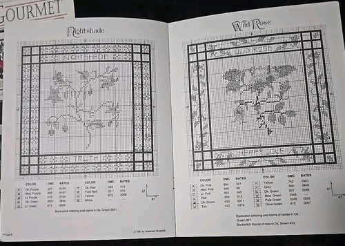 Lot of 3 Cross Stitch Pattern Leaflets Books Garden Themed Designs - Picture 21 of 22