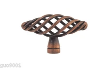 Antique Copper Finished Birdcage Kitchen Bathroom Cabinet Knob 60MM ( 2 3/8")