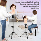 Wig Stand Tripod Mannequin Head Stand, Adjustable Heavy Duty Wig Head Stand w.