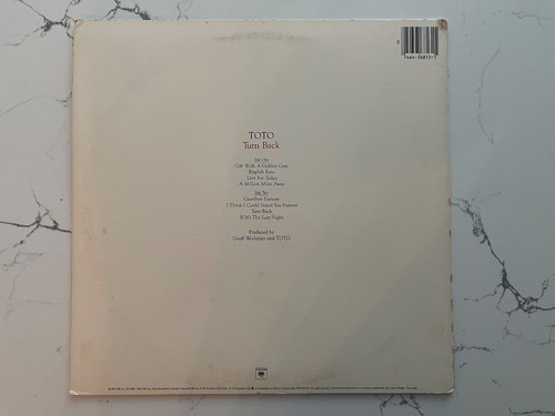 Toto – Turn Back - Vinyl LP Record - 1981 - Imagen 2 de 3