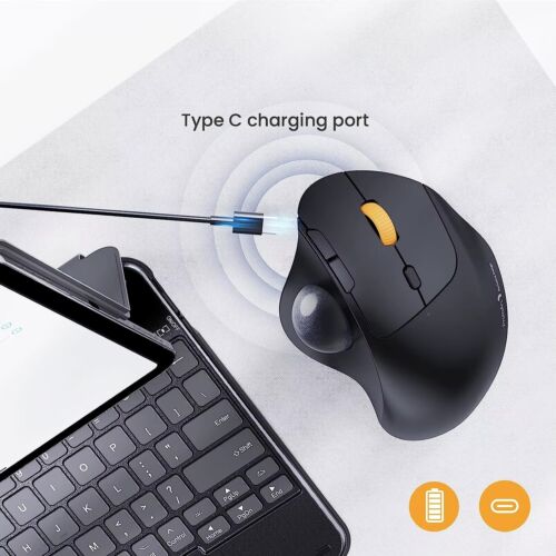ProtoArc Wireless Trackball Mouse Ergonomic Rollerball Rechargeable PC - Picture 2 of 6