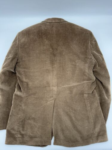Vintage Ralph Lauren Blazer Men 4 L Taupe Corduroy Leather Buttons Sport LRL - Picture 9 of 13