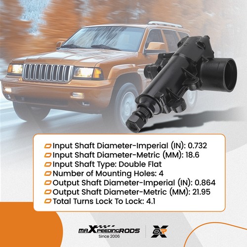 Power Steering Gear Box For Jeep Grand Cherokee Sport Utility V8 4.7L 1999-2004 - Picture 3 of 12
