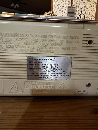 Lenoxx Sound CT-725 Portable AM/FM Stereo Cassette Recorder 4060200708 - Bild 5 von 8