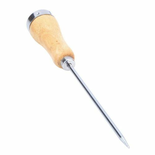Herramienta de cocina perforadora vintage Ice Pick mango de madera cala de metal acero inoxidable - Imagen 4 de 8