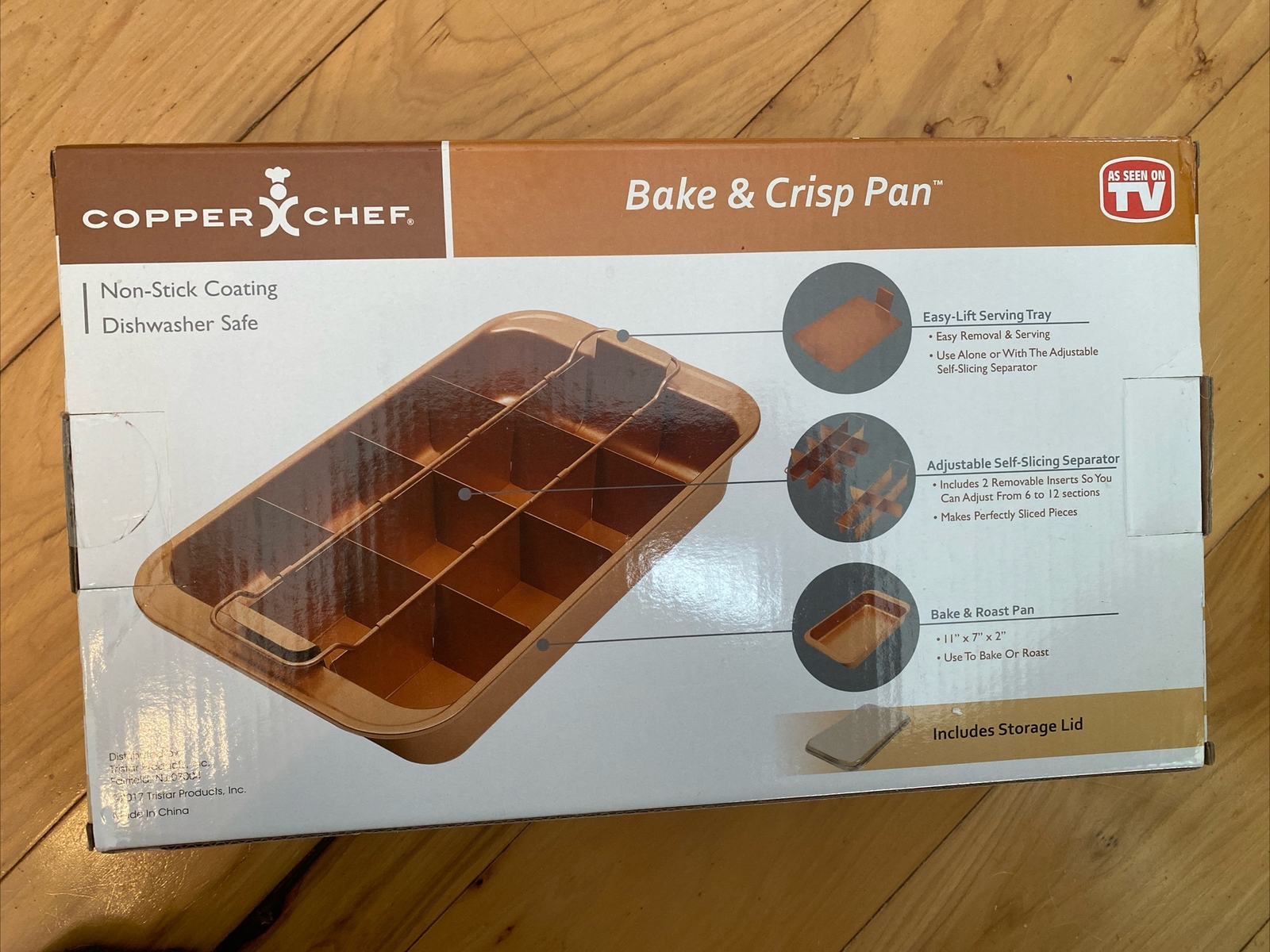 Copper Chef Bake & Crisp Pan Brownie Roasting Crisp 4 Piece Set Non