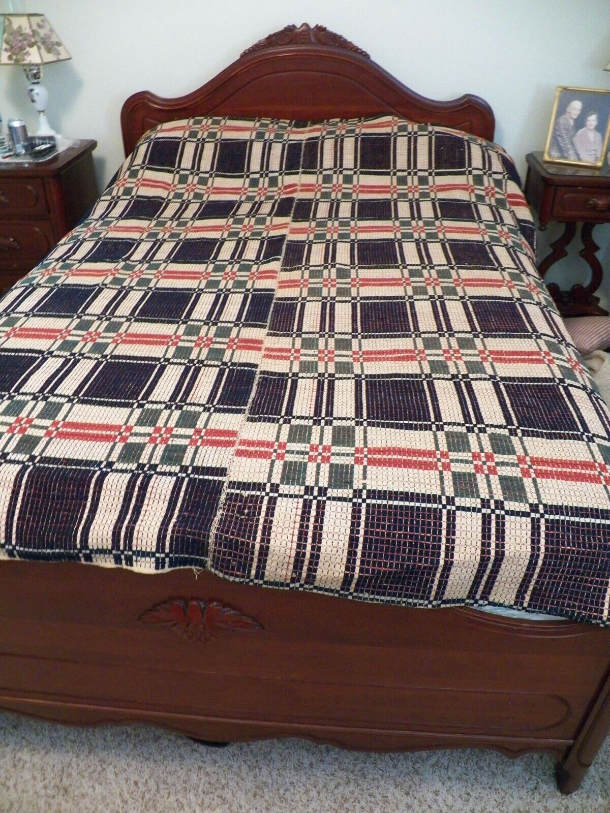 antique overshot coverlet brands
