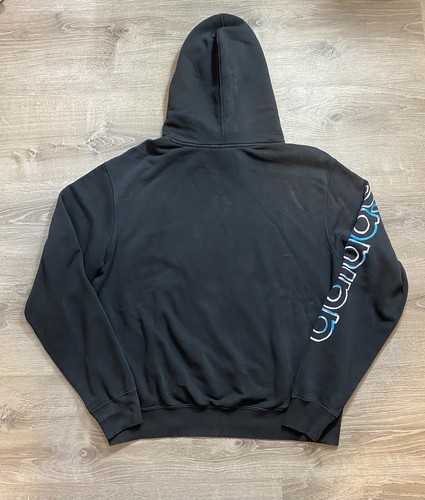 Adidas Hoodie Herren Large Schwarz Pink Logo Print Aquarell Langarm Sweatshirt - Bild 7 von 7