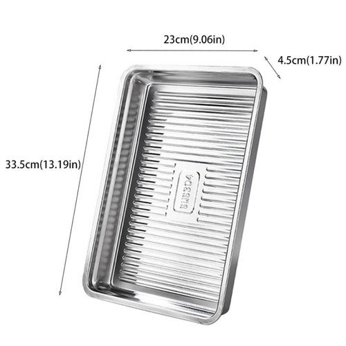 Stainless Steel Fresh-keeping Box With Plastic Lid Rectangular Food Storage Box - Picture 8 of 14