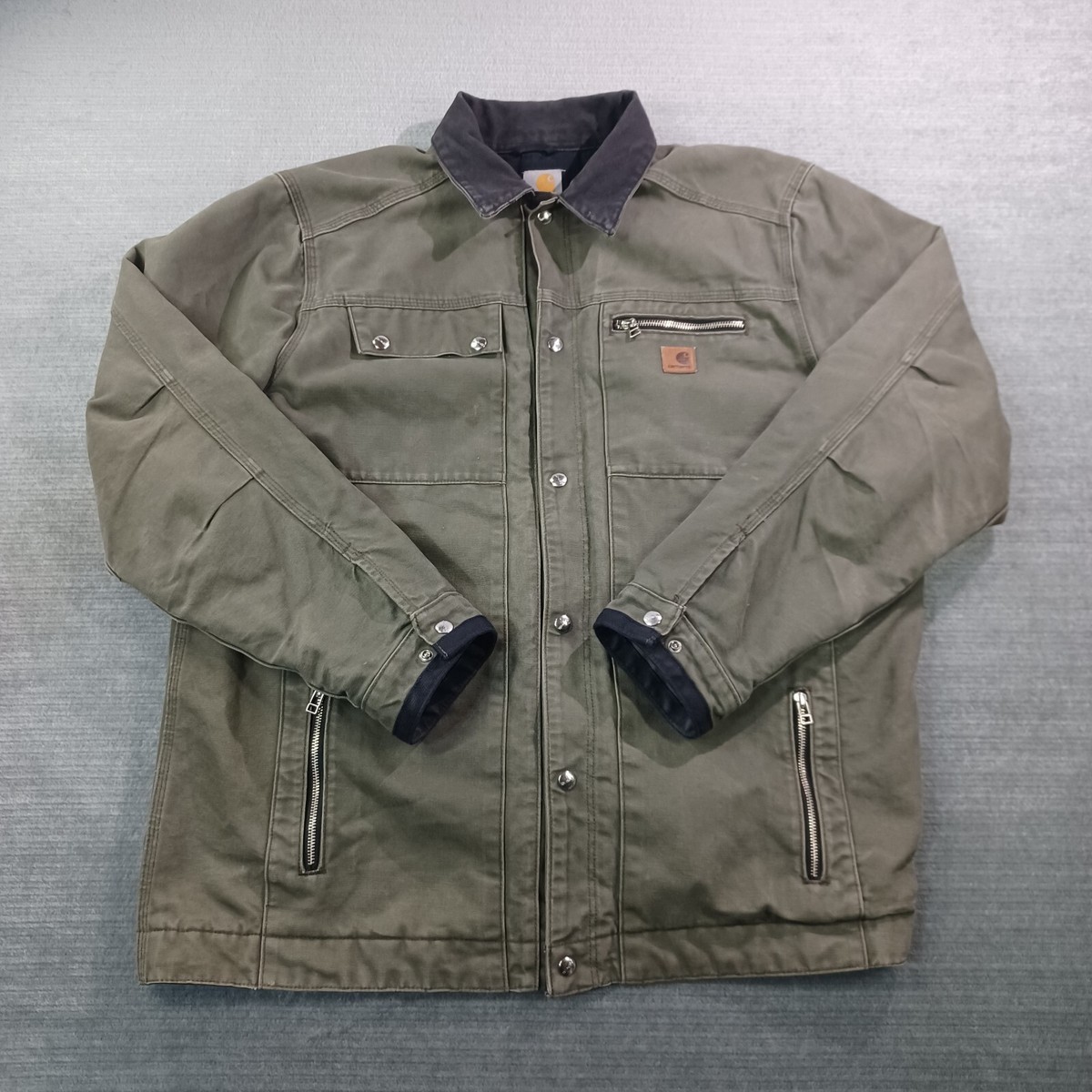 Carhartt Jacket J285 ARG Mens XL Green Sandstone Quilt Lined Carhartt Jacket J285 ARG Mens XL Green Sandstone Quilt Lined