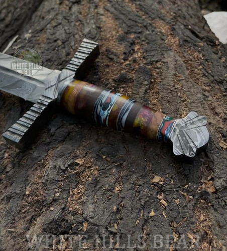 Viking Medieval Sword, Battle Ready sword, Damascus Steel Sword Gift for Sword - Picture 2 of 14