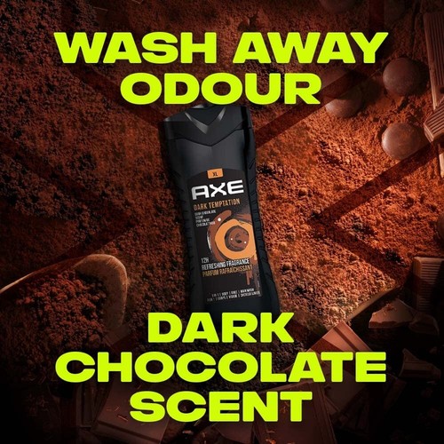 AXE Dark Versuchung 3 IN 1 Körper, Gesicht & Haar Waschung für Herren 400ml - Bild 7 von 9