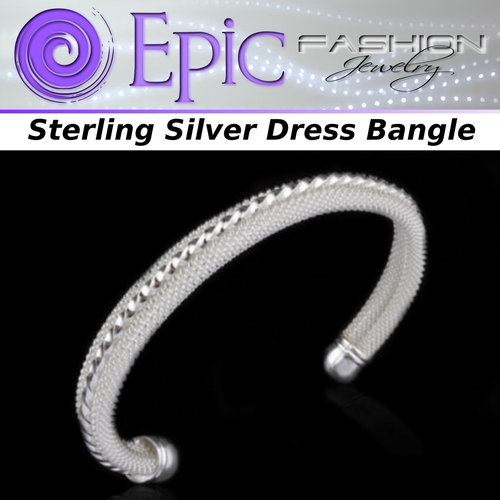 MODA ÉPICA - Elegante brazalete de vestir enchapado en plata de ley 925 - Imagen 1 de 2