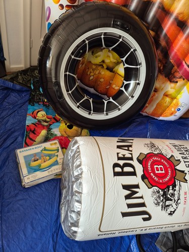(23) Aufblasbar Inflatable SMARTIES Jim Beam Can Tube ROBOT DOG RIDER Ride On - Bild 21 von 23