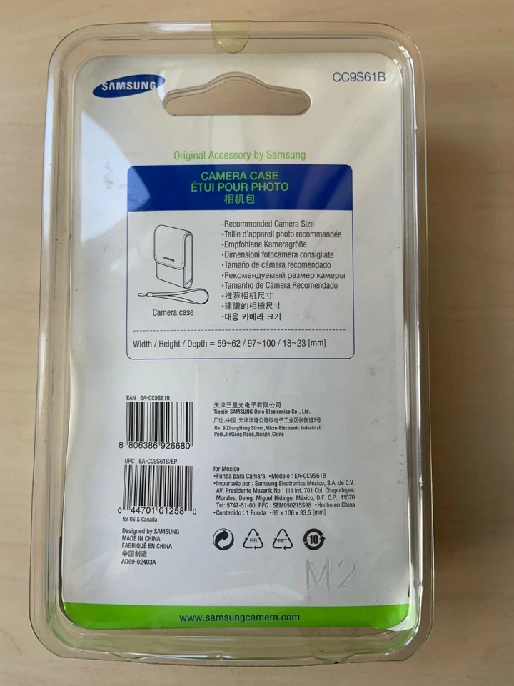 Capa de couro premium Samsung EA-CC9S61B para ST100, ST65, ST1000, ES9, ST500/550 - Imagem 4 de 4