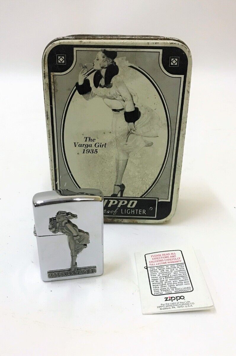 1993 Zippo Varga Girl 1935 Lighter Limited Edition With 1993 Zippo Varga Girl 1935 Lighter Limited Edition With