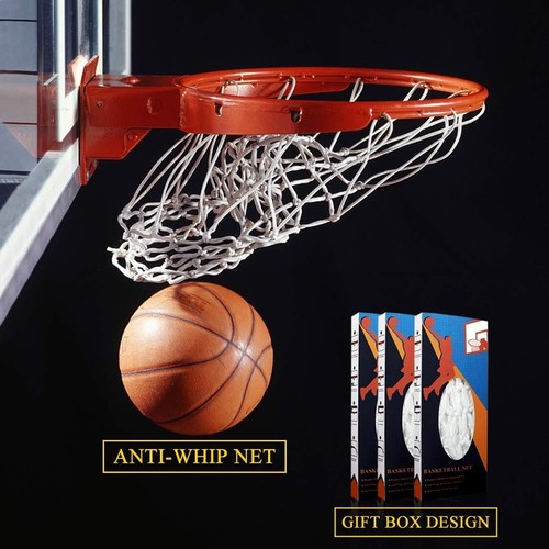 Premium Durable All-Weather Basketball Net - Fits Standard 12-Loop Rims - Picture 8 of 9