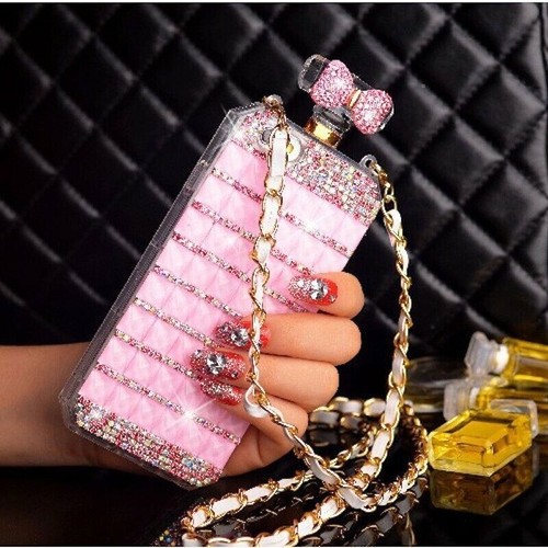 Custodia bottiglia profumo lusso Bling Diamond per iPhone 16 Pro Max 14 13 15 XR 7 8 - Foto 15 di 18
