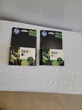 NEW Genuine HP 564XL Black & Magento Ink Cartridges CN684WN OEM Exp 2015 & 2016