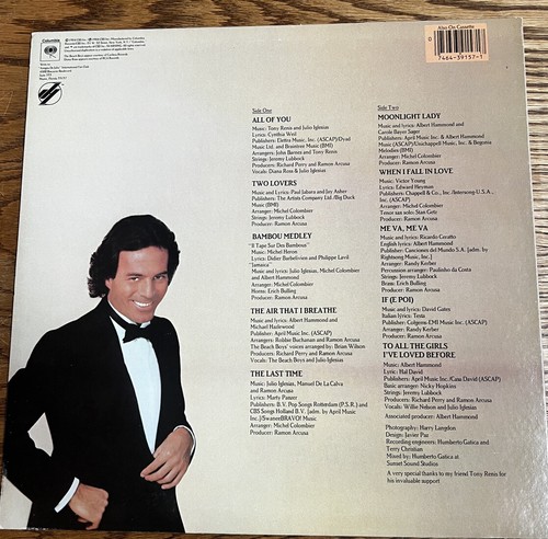 1100 BEL AIR PLACE by Julio Iglesias Vinyl Record LP (CBS 1984) - Bild 2 von 5