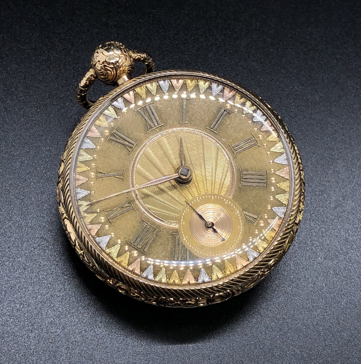 Antique Joseph Josh Johnson 18K Gold Solid Hand Made Key Wind