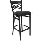 Flash Furniture Metal Restaurant Bar Stool, Black - XU-6F8BXBK-BAR-BLKV-GG