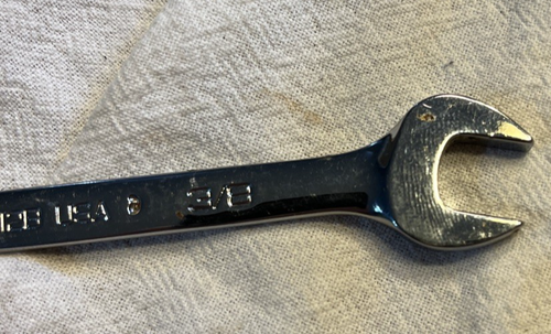 Snap-on Tools VO1012B Chrome 3/8" & 5/16" SAE Double Open End Wrench USA - Picture 3 of 5