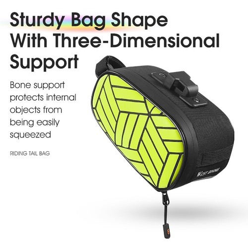 WEST BIKING Waterproof Bike Seat Saddle Bag Seatpost Storage Tail Pouch Bag - Picture 95 of 168
