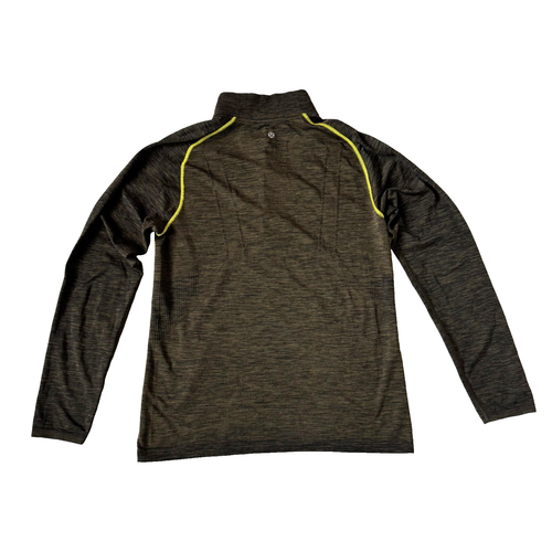 Lululemon Mens M Metal Vent Long Sleeve 1/2 Zip Pullover Shirt Top Green Yellow - Picture 4 of 7