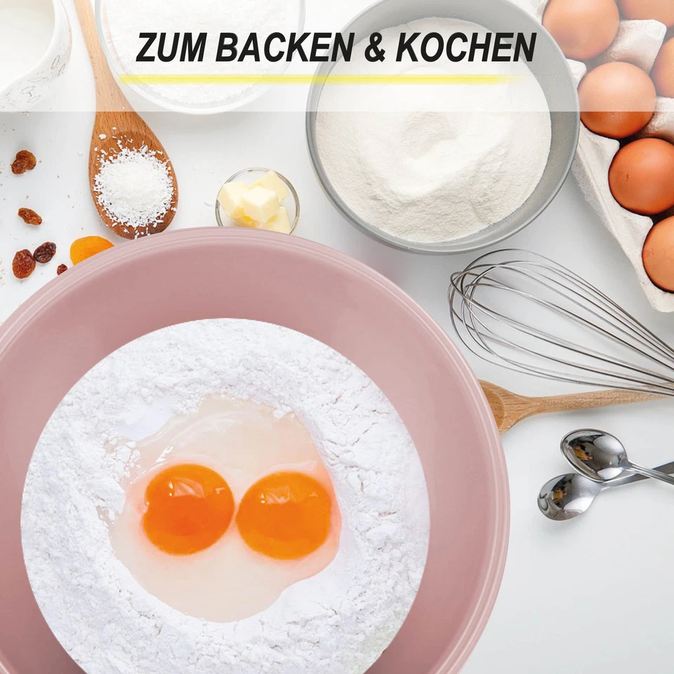 Rührschüssel Set Teigschüssel Mixing Bowl Salatschüssel stapelbar Backschüssel - Bild 4 von 4