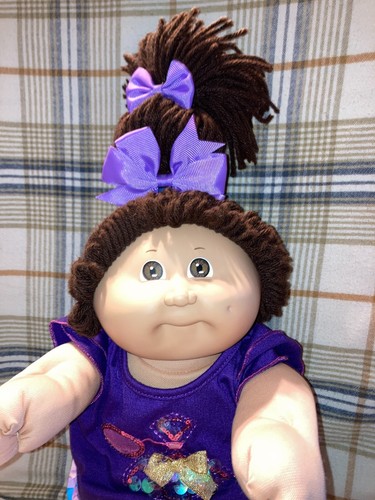 Vintage Cabbage Patch Kids Dark Hair Dark Eyes Single Pony HM3 - Picture 3 of 8
