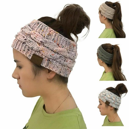 Mode Frauen Winter Gestrickt Ohrenwärmer Stirnband Gehäkelt Wolle Haarband Mütze Neu - Bild 4 von 23