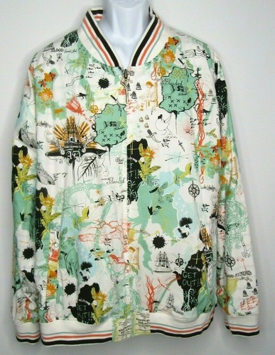 Vintage Artful Dodger All Over Print Reversable Jacket Men's Size 4XL Pirates - Picture 1 of 11