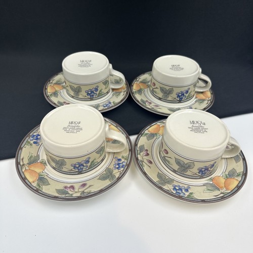 "Juego de 4 tazas planas y 6 platillos de 5/8"" Mikasa Intaglio Garden Harvest CAC29" - Imagen 8 de 21