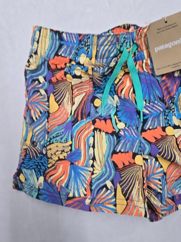 Kid's Patagonia Costa Rica Baggies Unlined 3" Joy Pitch Blue Size XL 14 NWT - Picture 3 of 7