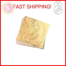 Homepal 100pcs Imitation Gold Leaf for Arts, Gilding Crafting, Painting