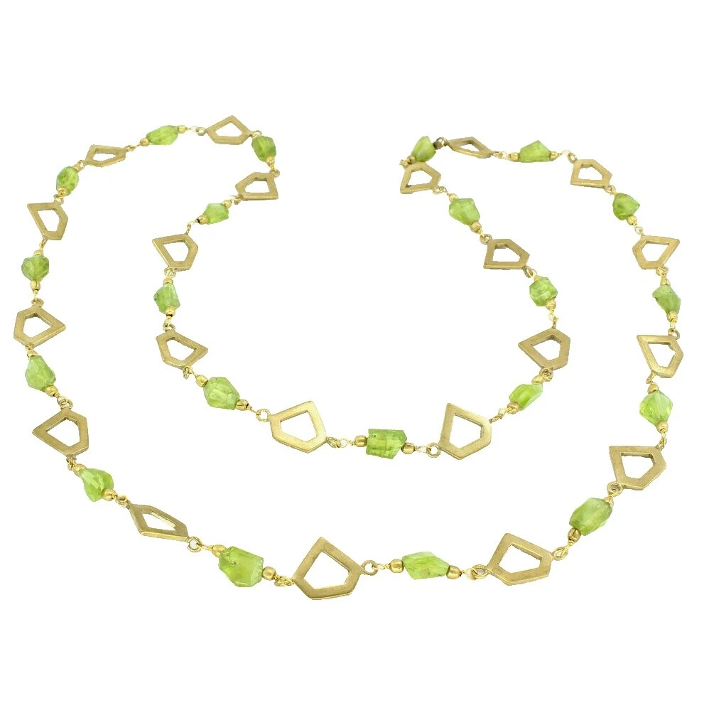 Peridoto latón chapado Collares y colgantes De moda