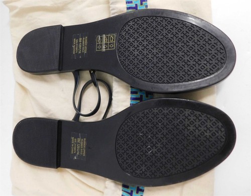 Sandalias planas Tory Burch azul marino de dos correas de gelatina 8 M - Imagen 3 de 4