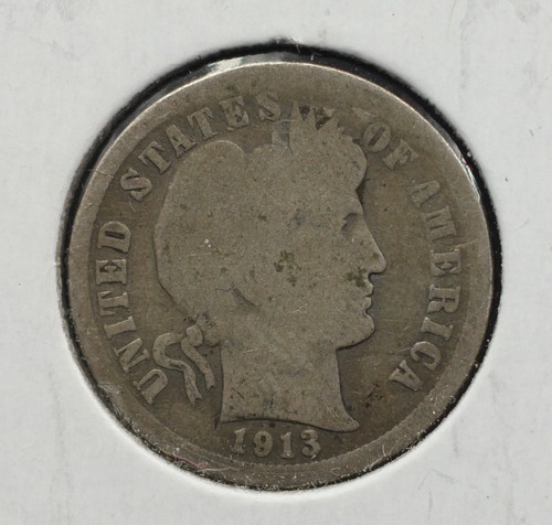 1913 BARBER DIME 10C (P0280)