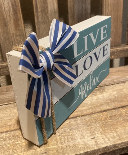 Beach Decor Set Of 2, Life Is A Beach Sign & Live Love Relax Sign, Beach Signs - Picture 19 of 20