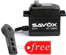 Savox 1268SG-BE Black Edition High Torque Digital Servo + FREE Aluminum Horn BK