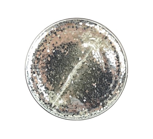 Vintage Glitterex Corp. Cranford, NJ Full 2 oz Jar Silver Glitter - Picture 8 of 9